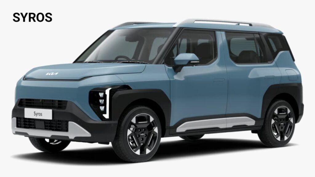 Kia Syros futuristic SUV with LED DRL lights and premium exterior design in India