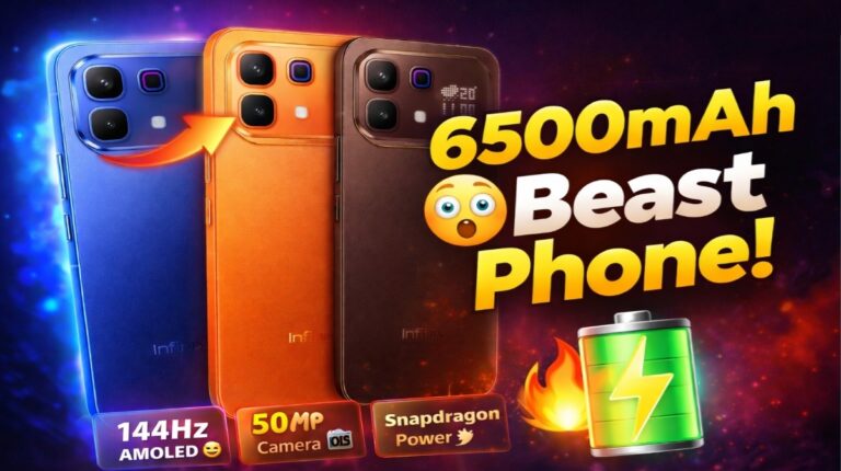 Infinix NOTE 60 Pro 5G smartphone with 6500mAh battery, triple color design and premium look