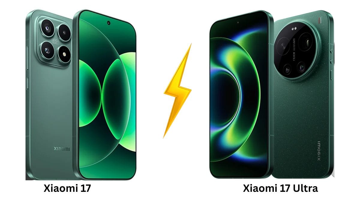 Xiaomi 17 Ultra vs Xiaomi 17 स्मार्टफोन की तुलना दिखाते हुए डिजाइन और फीचर्स का अंतर