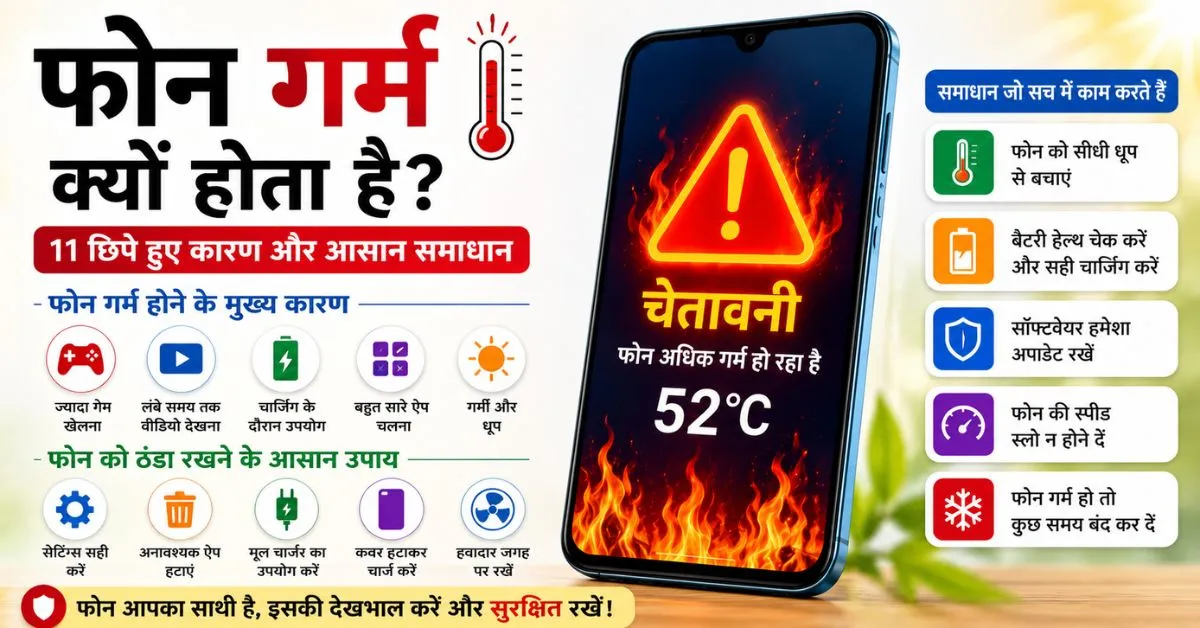 फोन गर्म होने के कारण और समाधान